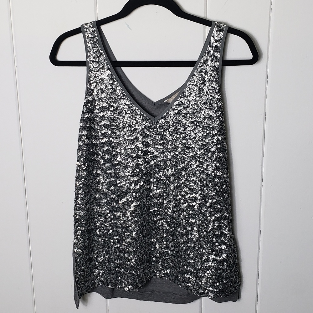Banana Republic Sequined V-Neck V- Back Tank